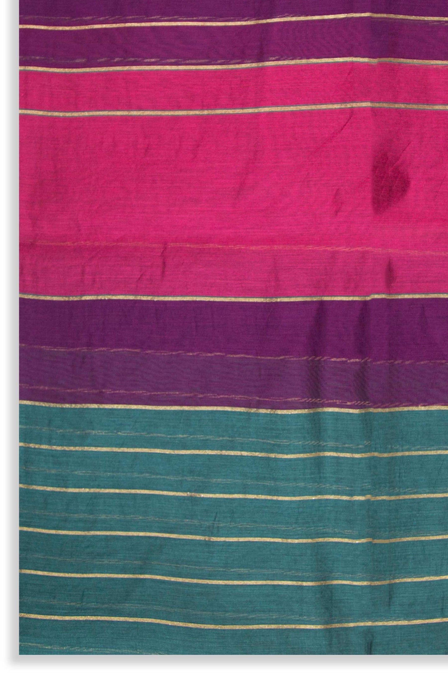 Printed Woven Zari Gold Dupatta - Teal