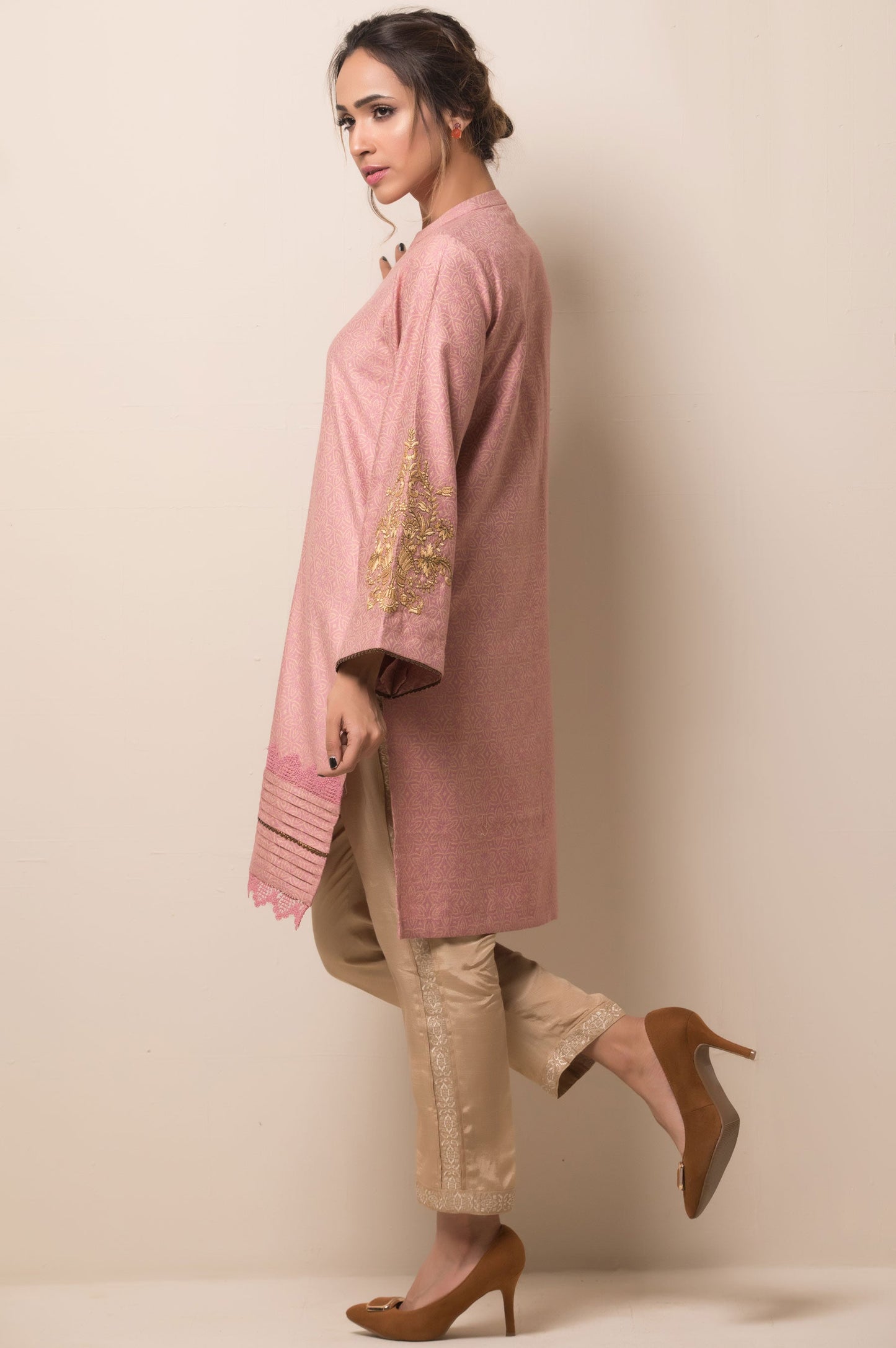 Stitched 1 Piece Cotton Jacquard Shirt