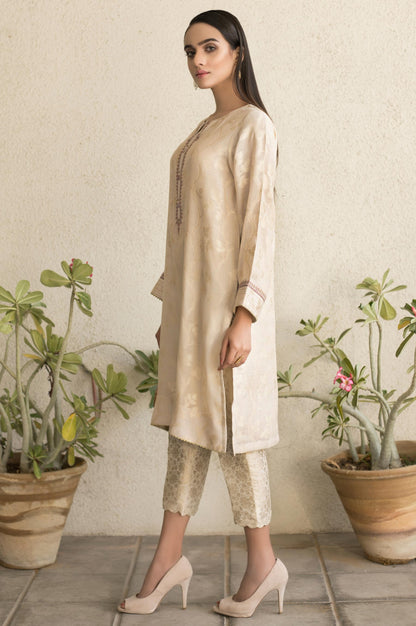 Stitched 1 Piece Embroidered Jacquard Shirt