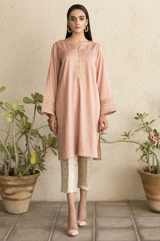 Stitched 1 Piece Embroidered Jamawar Shirt