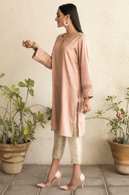 Stitched 1 Piece Embroidered Jamawar Shirt