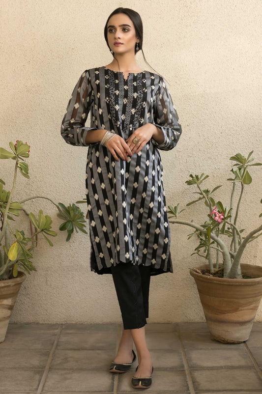 Stitched 1 Piece Embroidered Jacquard Shirt