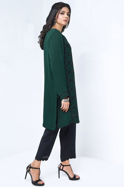 Stitched 1 Piece Crepe Silk Embroidered Shirt