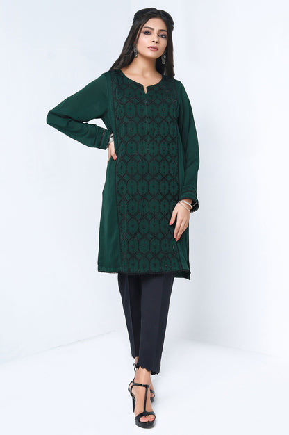 Stitched 1 Piece Crepe Silk Embroidered Shirt