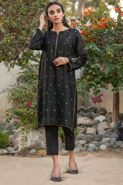 Stitched 1 Piece Jacquard Embroidered Shirt