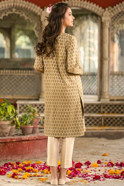 Stitched 1 Piece Jacquard Embroidered Shirt