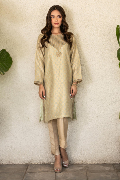 Stitched 1 Piece Jacquard Embroidered Shirt