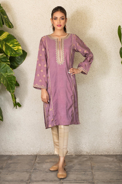 Stitched 1 Piece Jacquard Embroidered Shirt