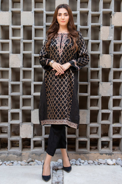 Stitched 1 Piece Jacquard Embroidered Shirt