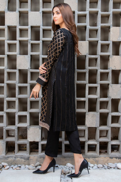 Stitched 1 Piece Jacquard Embroidered Shirt