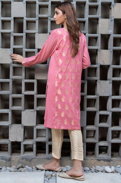 Stitched 1 Piece Jacquard Embroidered Shirt