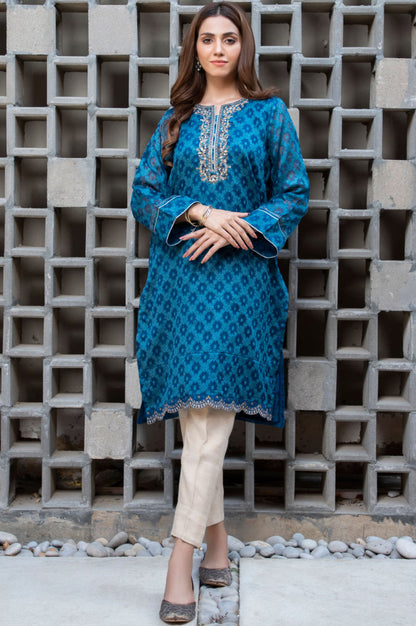 Stitched 1 Piece Jacquard Embroidered Shirt