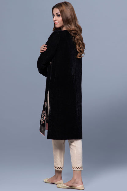 Stitched 1 Piece Velvet Embroidered Shirt