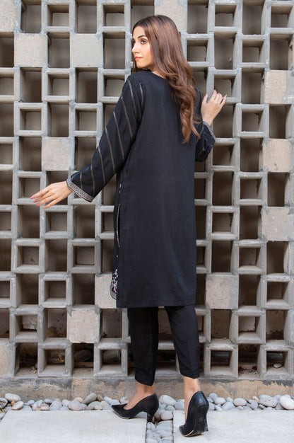 Stitched 1 Piece Raw Silk Embroidered Shirt