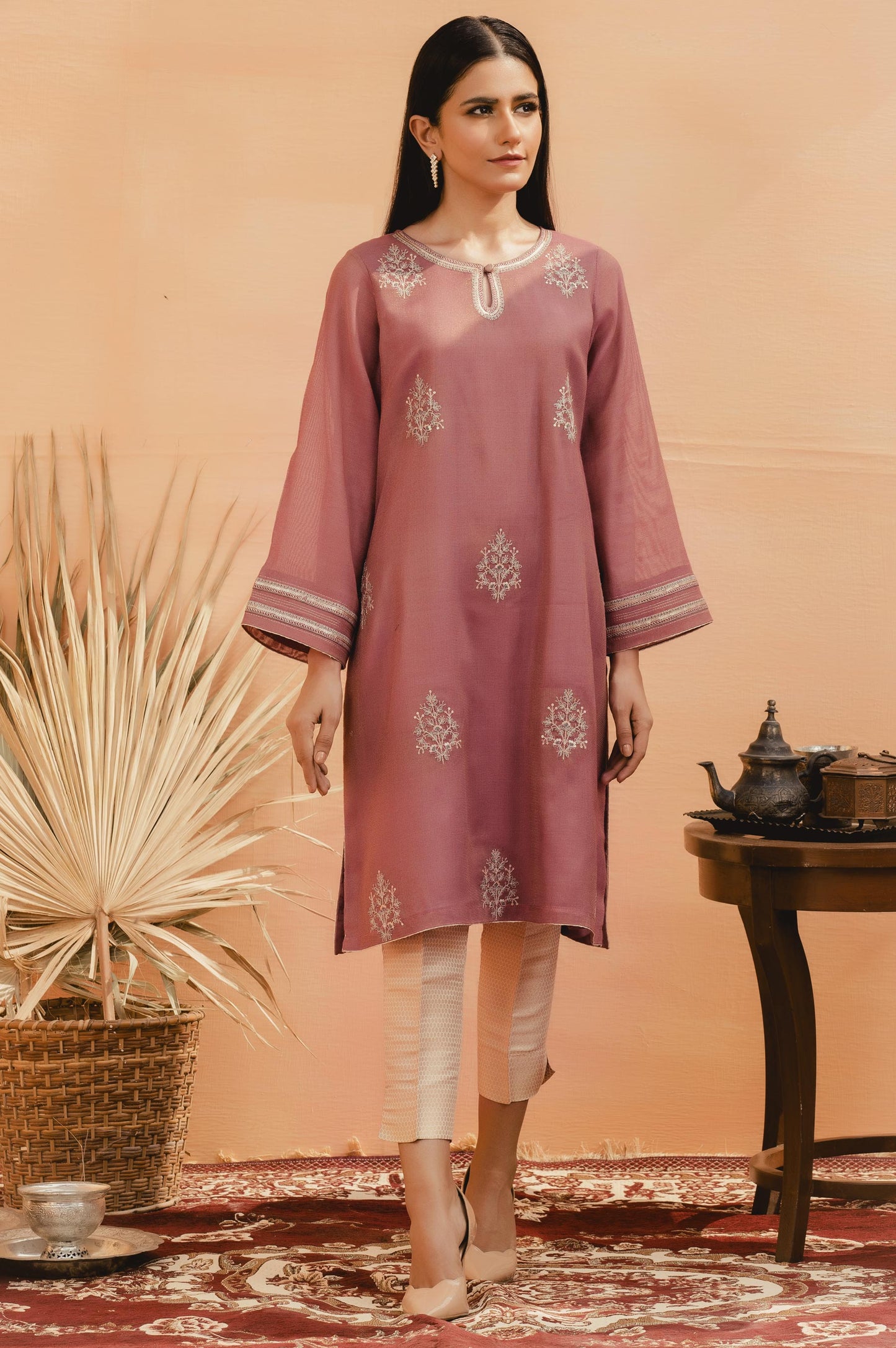 Stitched 1 Piece Maysori Nat Embroidered Shirt