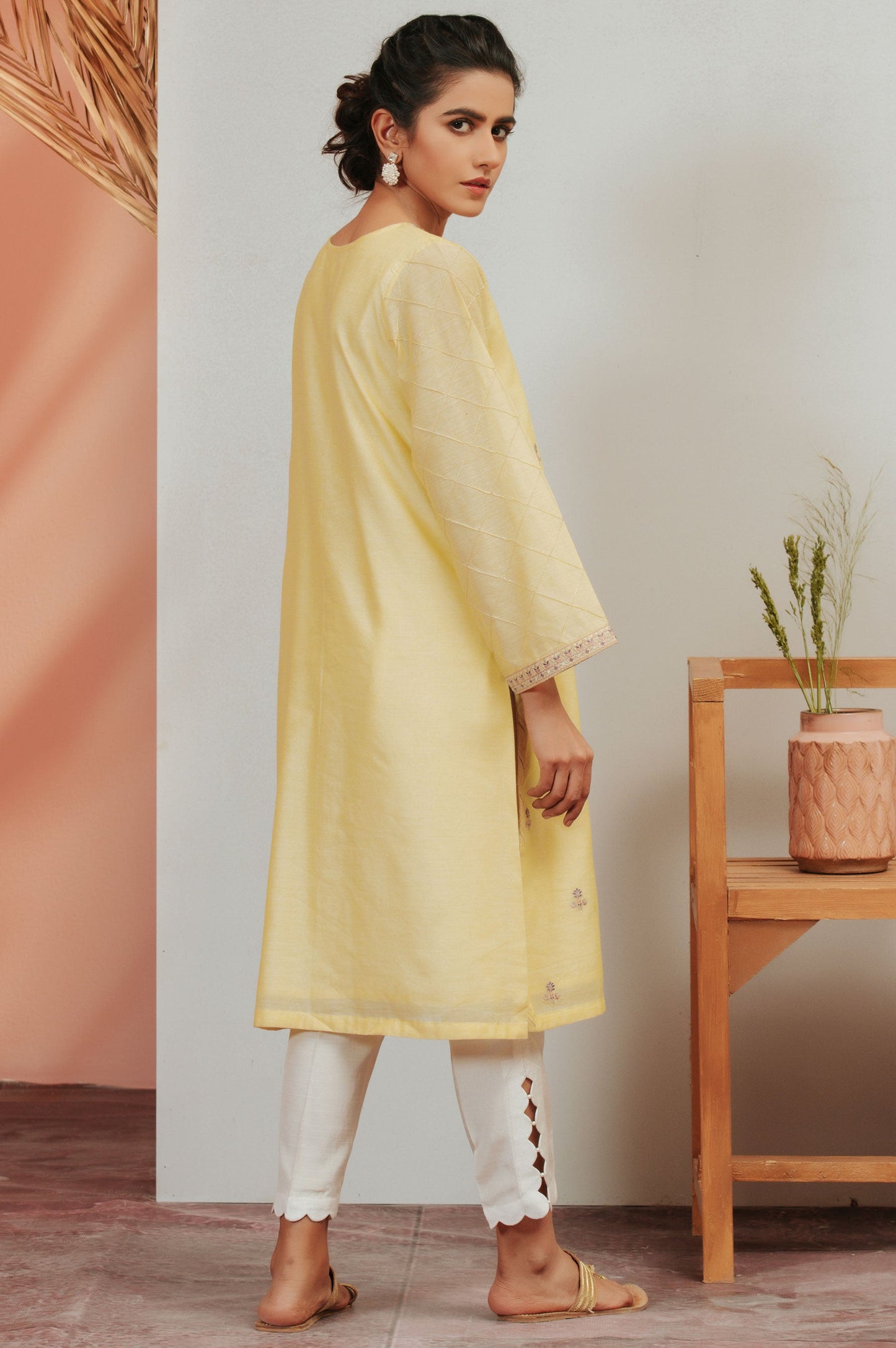 Stitched 1 Piece Cotton Staple Embroidered Shirt