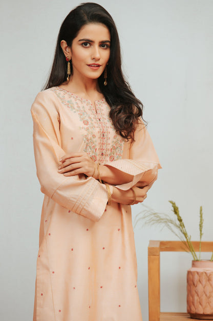 Stitched 1 Piece Cotton Staple Embroidered Shirt