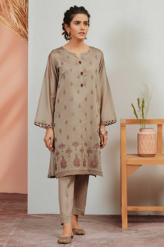 Stitched 1 Piece Cotton Staple Embroidered Shirt