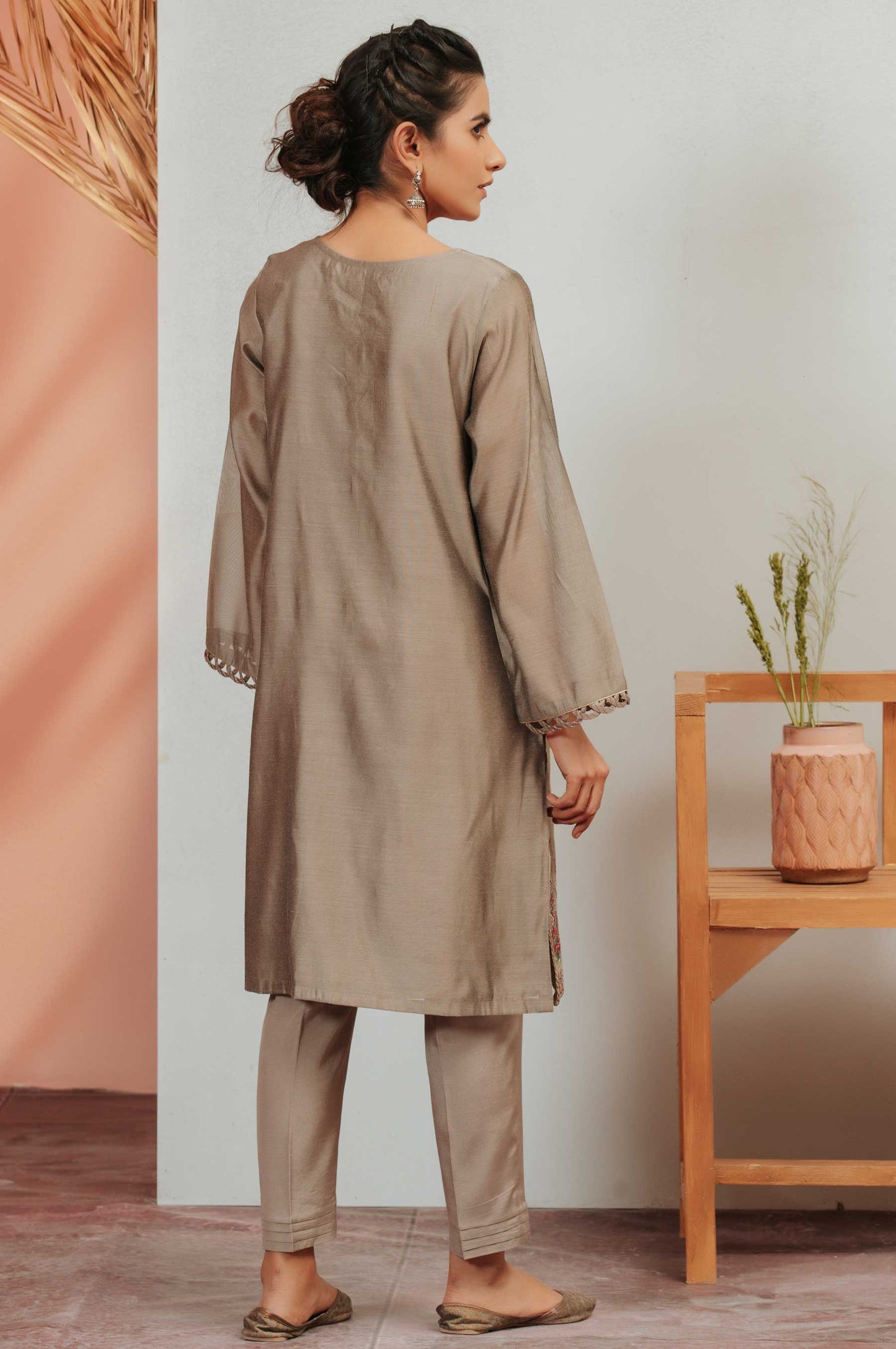 Stitched 1 Piece Cotton Staple Embroidered Shirt