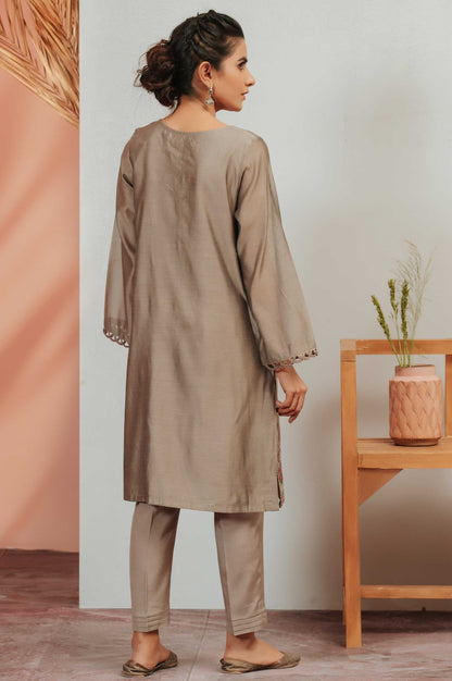 Stitched 1 Piece Cotton Staple Embroidered Shirt