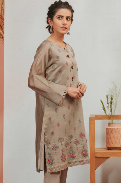 Stitched 1 Piece Cotton Staple Embroidered Shirt