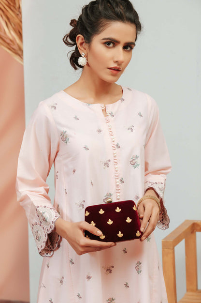 Stitched 1 Piece Cambric Embroidered Shirt