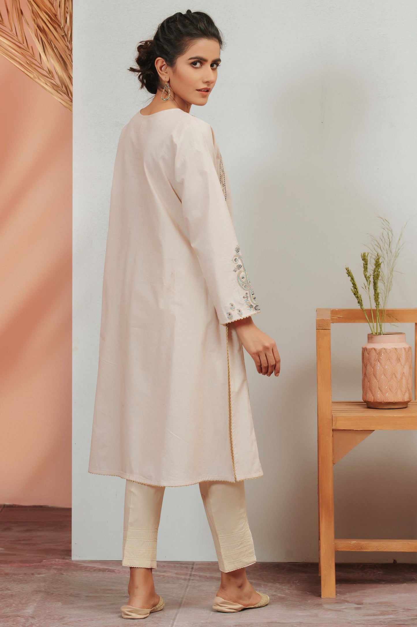 Stitched 1 Piece Cambric Embroidered Shirt