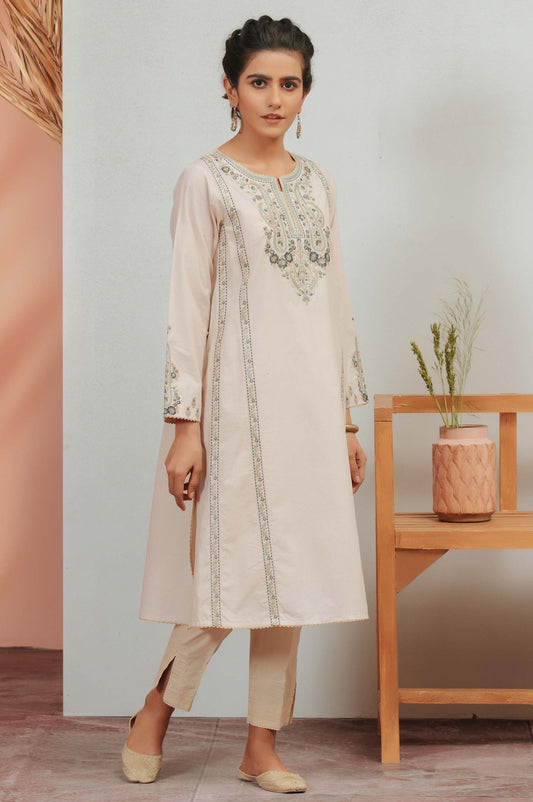 Stitched 1 Piece Cambric Embroidered Shirt