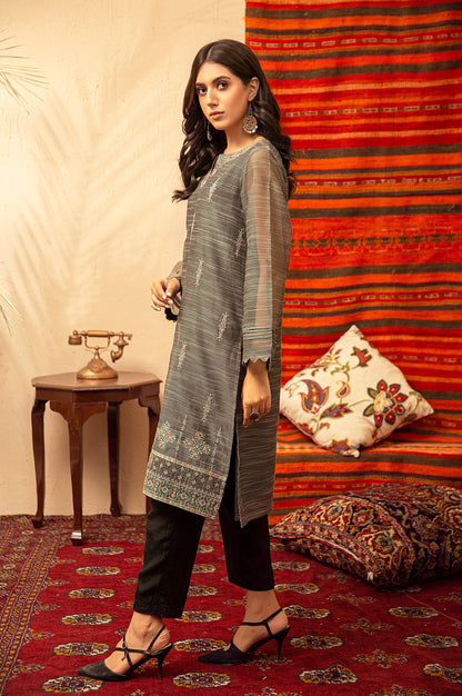 Stitched 1 Piece Textured Organza Shirt