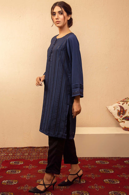 Stitched 1 Piece Crepe Embroidered Shirt