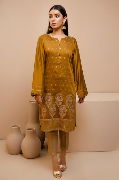 Stitched 1 Piece Cotton Silk Embroidered Shirt