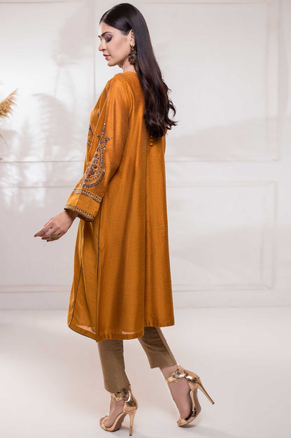 Stitched 1 Piece Cotton Net Embroidered Shirt