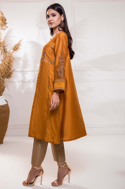 Stitched 1 Piece Cotton Net Embroidered Shirt