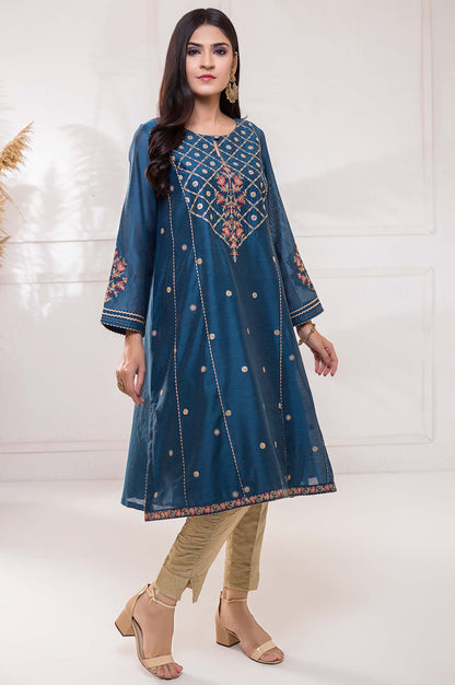 Stitched 1 Piece Cotton Net Embroidered Shirt