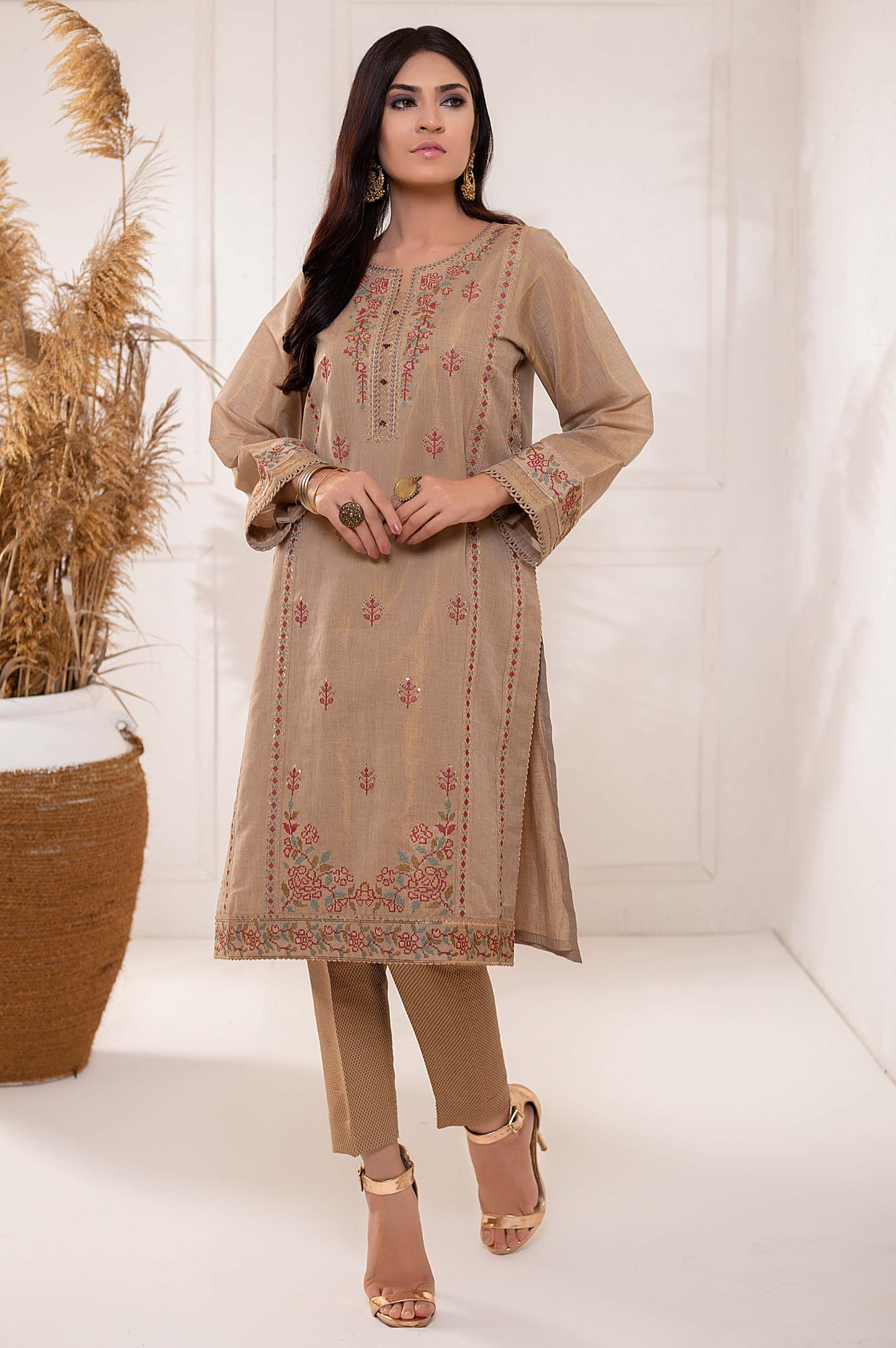 Stitched 1 Piece Mysuri Embroidered Shirt