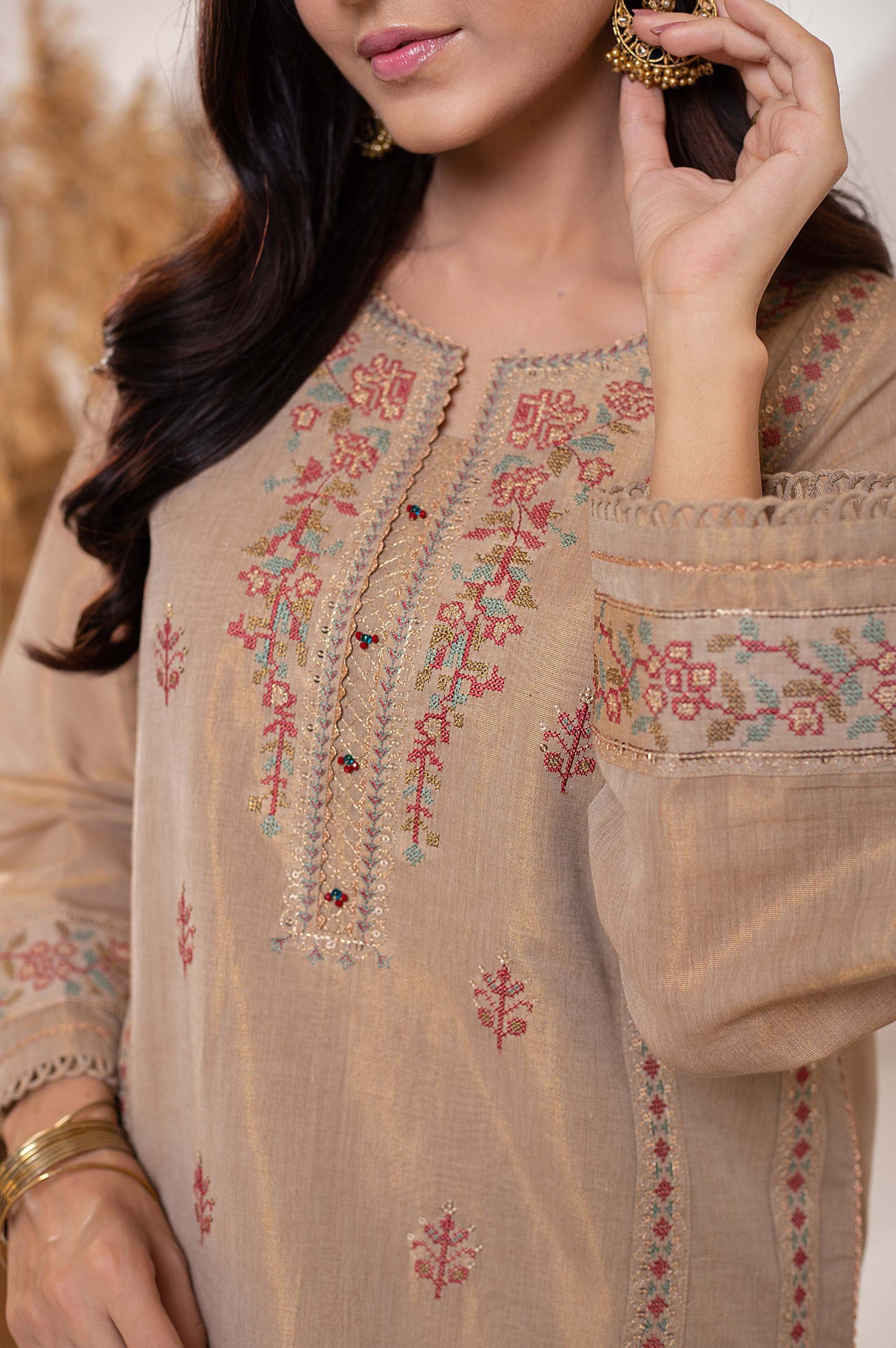 Stitched 1 Piece Mysuri Embroidered Shirt