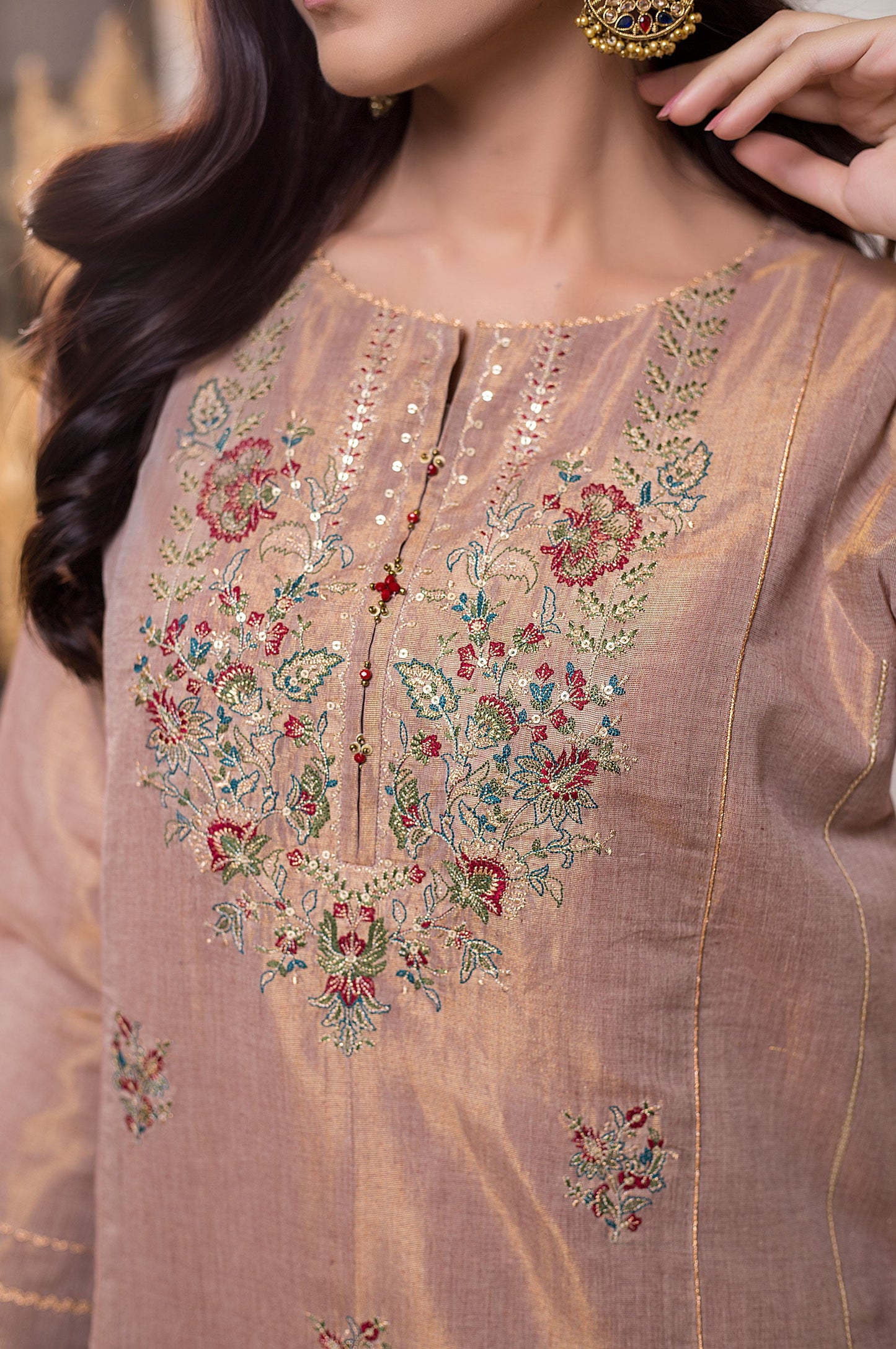 Stitched 1 Piece Mysuri Embroidered Shirt
