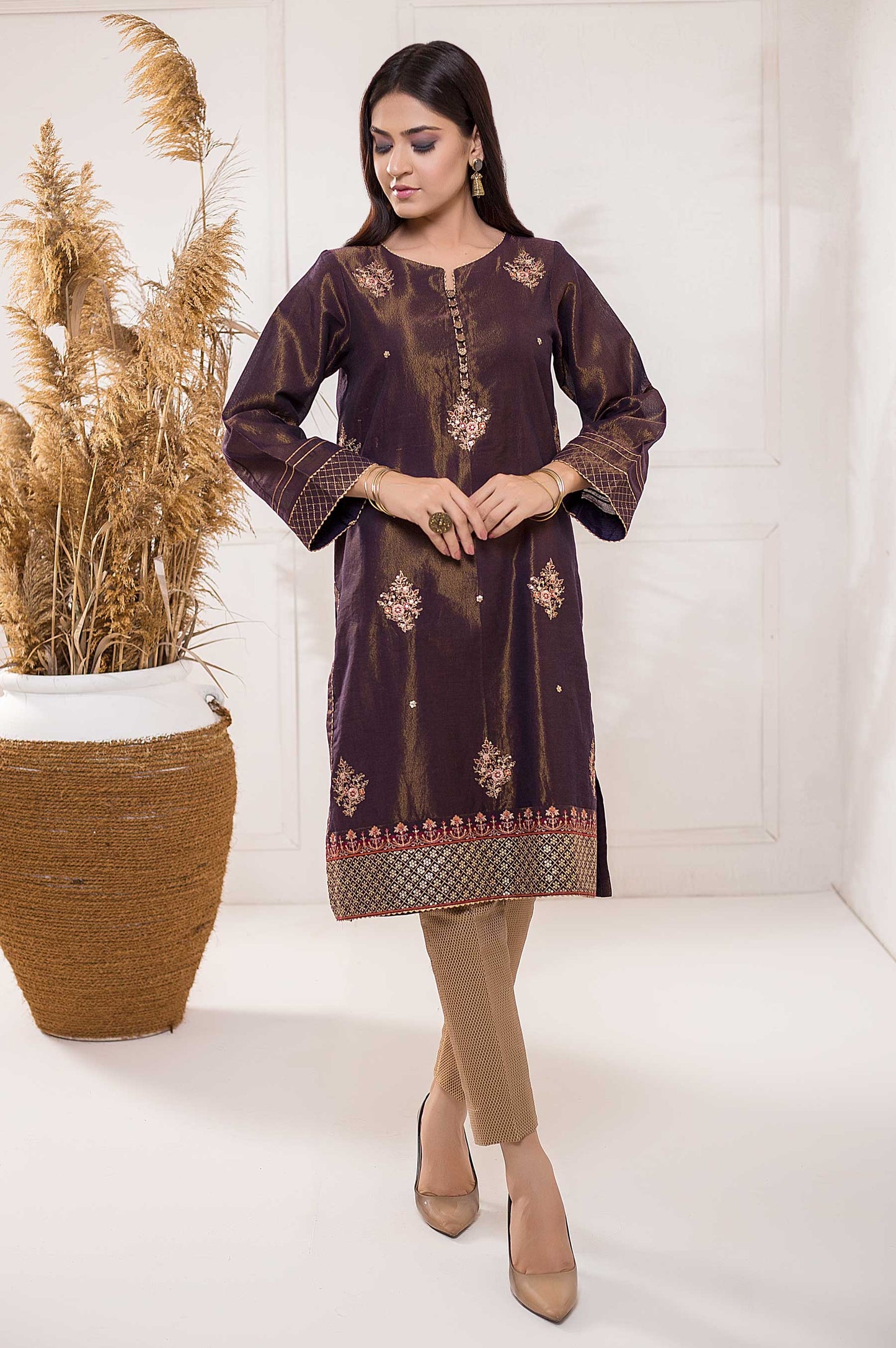 Stitched 1 Piece Mysuri Embroidered Shirt