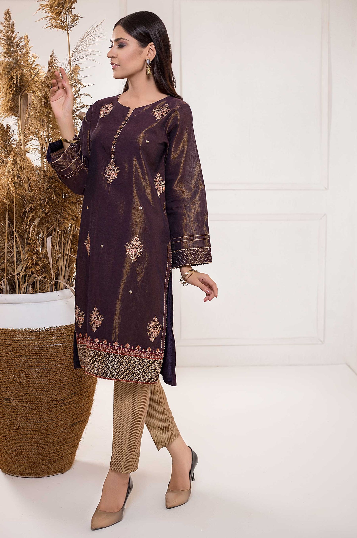 Stitched 1 Piece Mysuri Embroidered Shirt