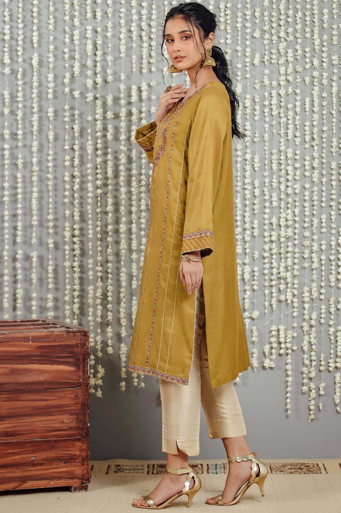 Stitched 1 Piece Staple Mysuri Embroidered Shirt