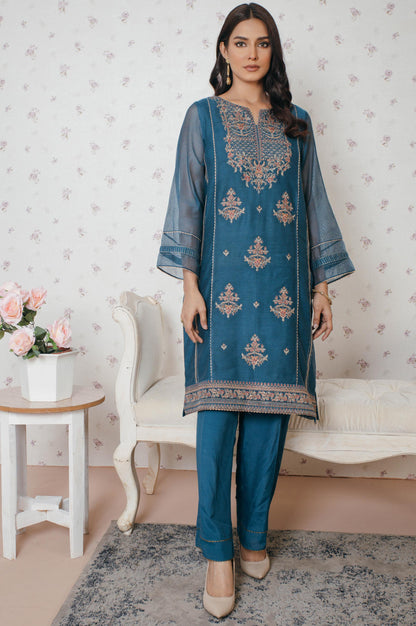 Stitched 1 Piece khaddi net Embroidered Shirt