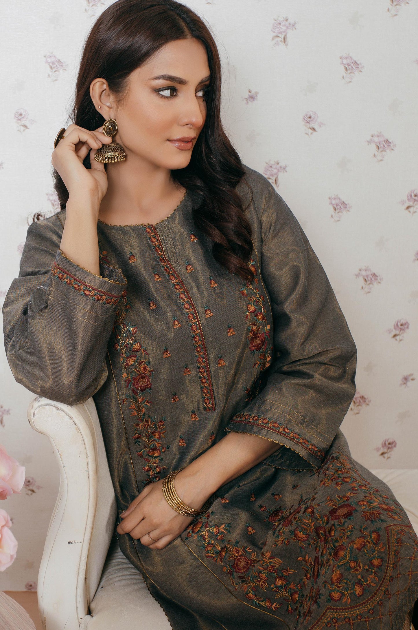 Stitched 1 Piece Masoori Embroidered Shirt