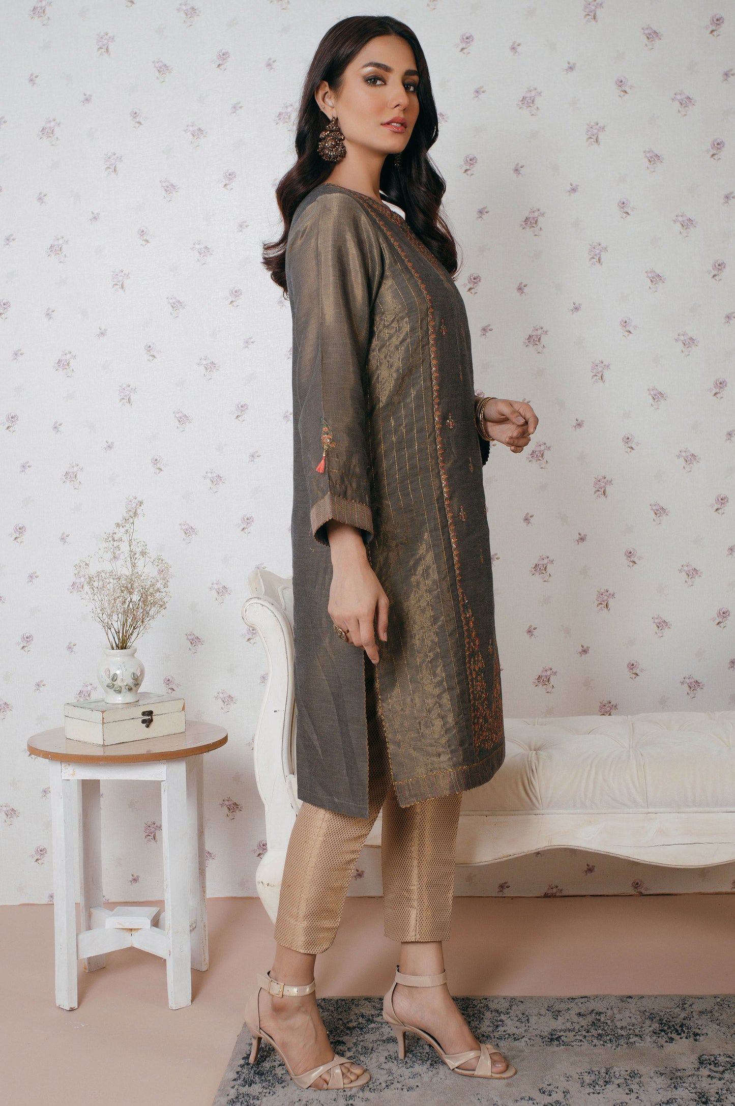 Stitched 1 Piece Masoori Embroidered Shirt