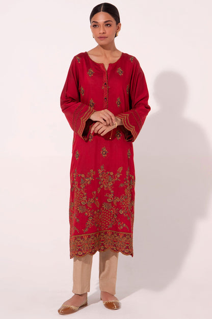 Stitched 1 Piece Cotton silk Embroidered Shirt