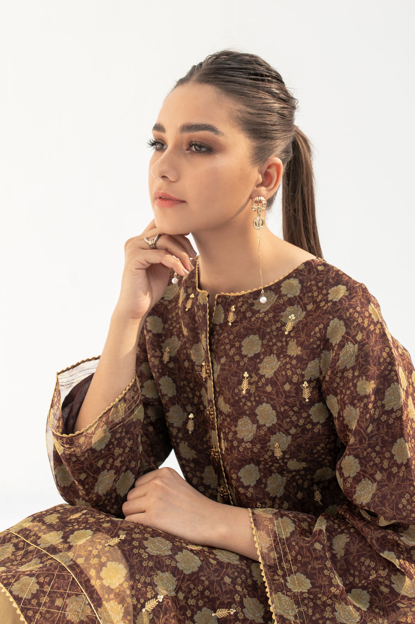 Stitched 1 Piece Digital Print + Embroidered Shirt