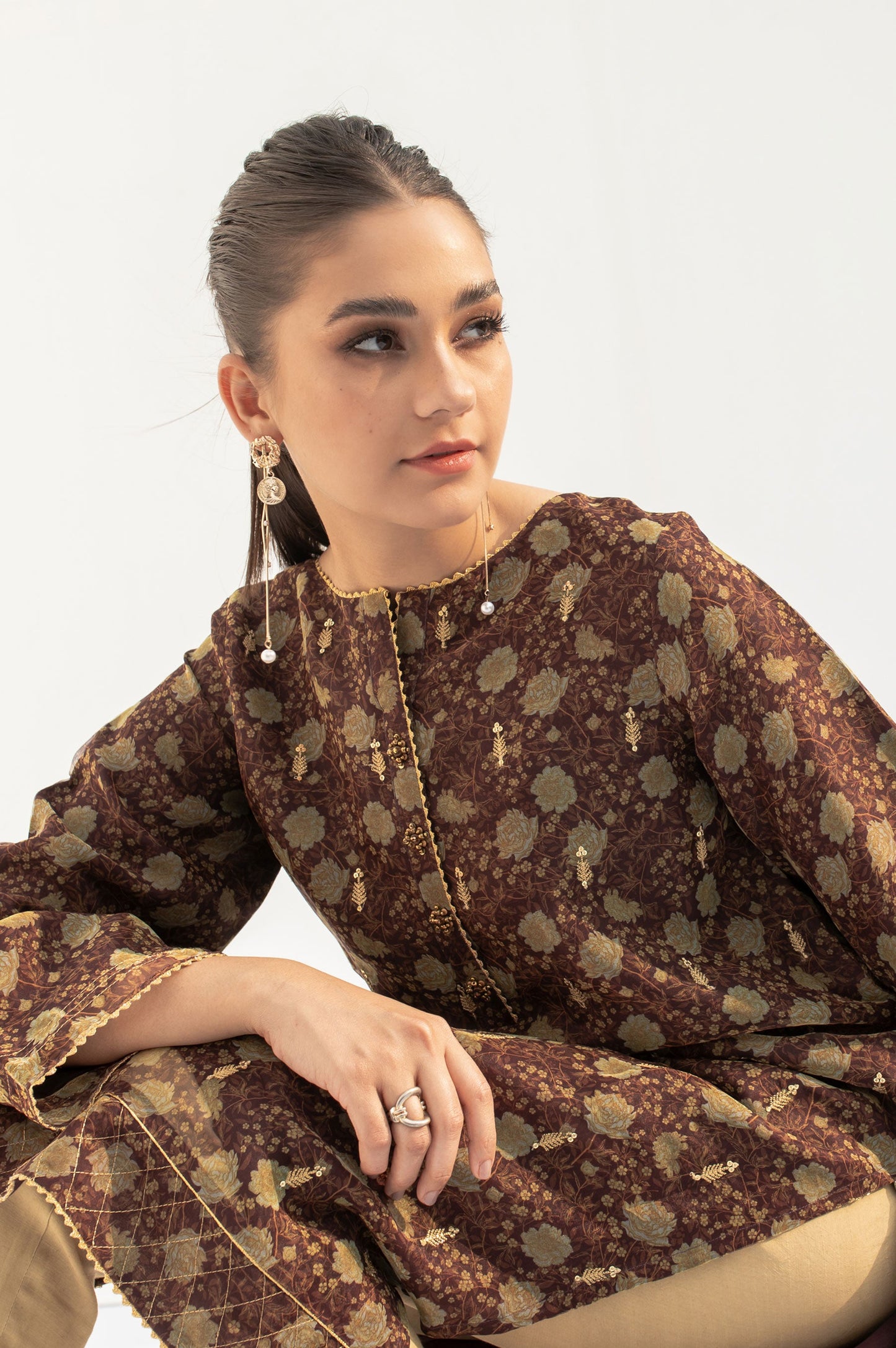 Stitched 1 Piece Digital Print + Embroidered Shirt