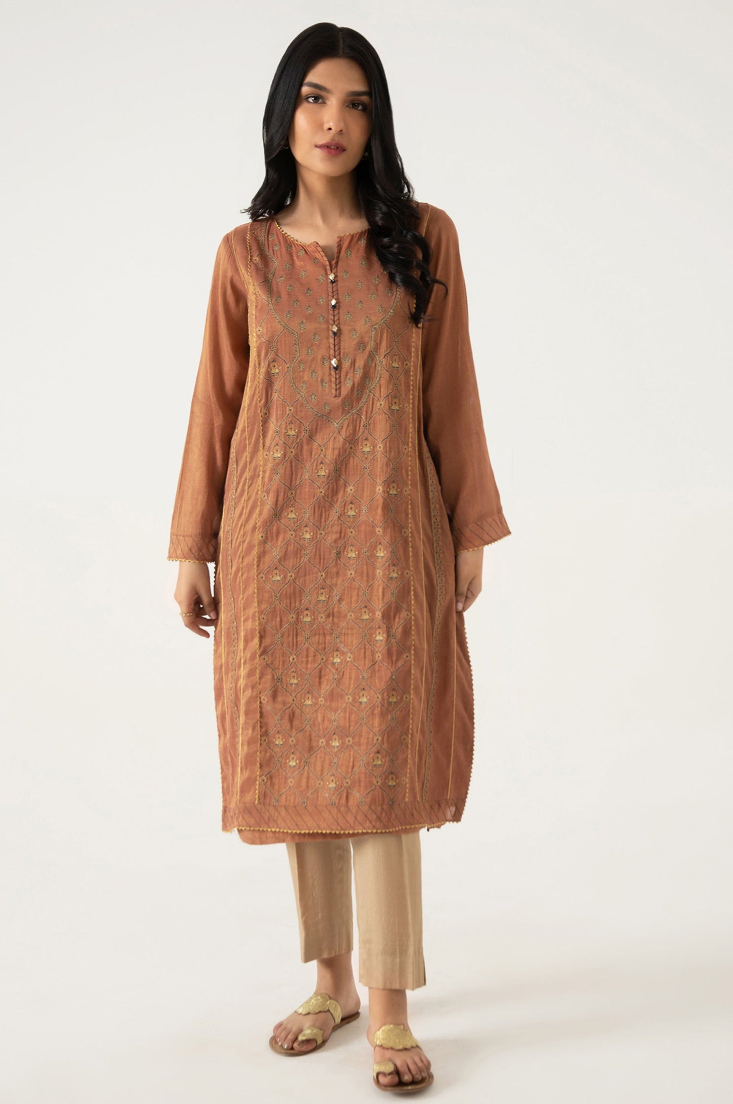 Stitched 1 Piece Staple Maysuri Embroidered Shirt