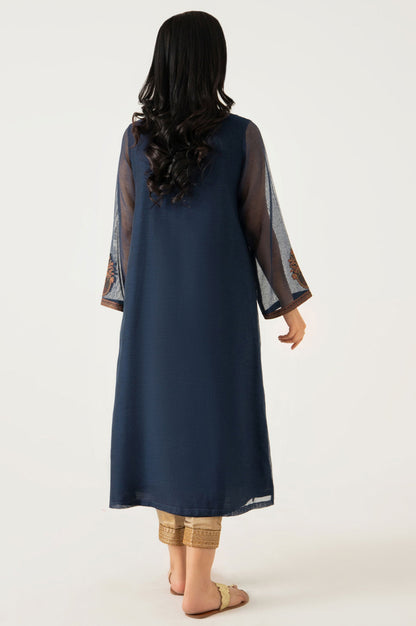 Stitched 1 Piece Khaddi Net Embroidered Shirt