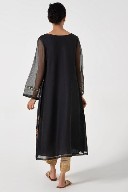 Stitched 1 Piece Embroidered Khaddi Net Shirt