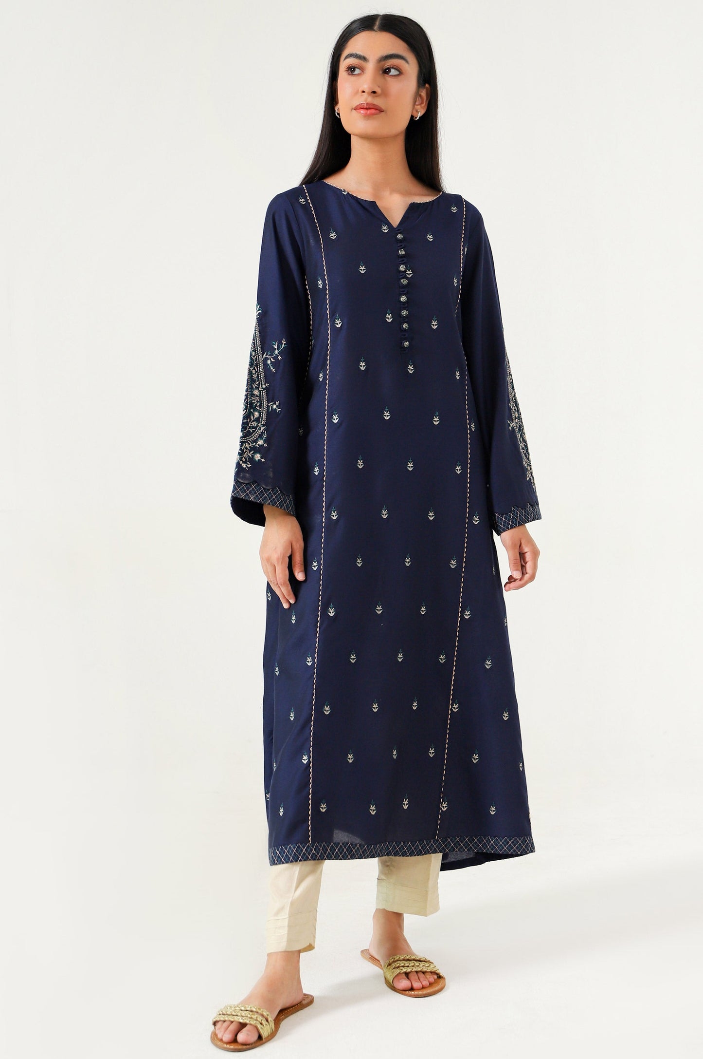 Stitched 1 Piece Cotton Silk Shirt